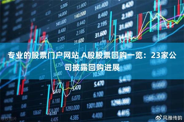 专业的股票门户网站 A股股票回购一览：23家公司披露回购进展